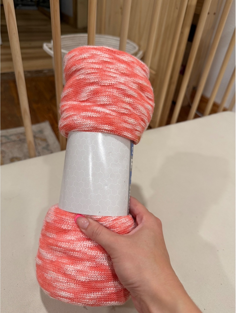 Coral marled fabric 2 yards